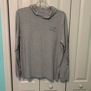 Vineyard Vines Heather Gray Men’s Long Sleeve Hoodie Tee Size Large